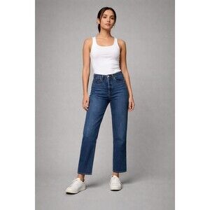 Levi’s Wedgie Straight Jeans Size 29 High Rise Medium Wash Button Fly Denim